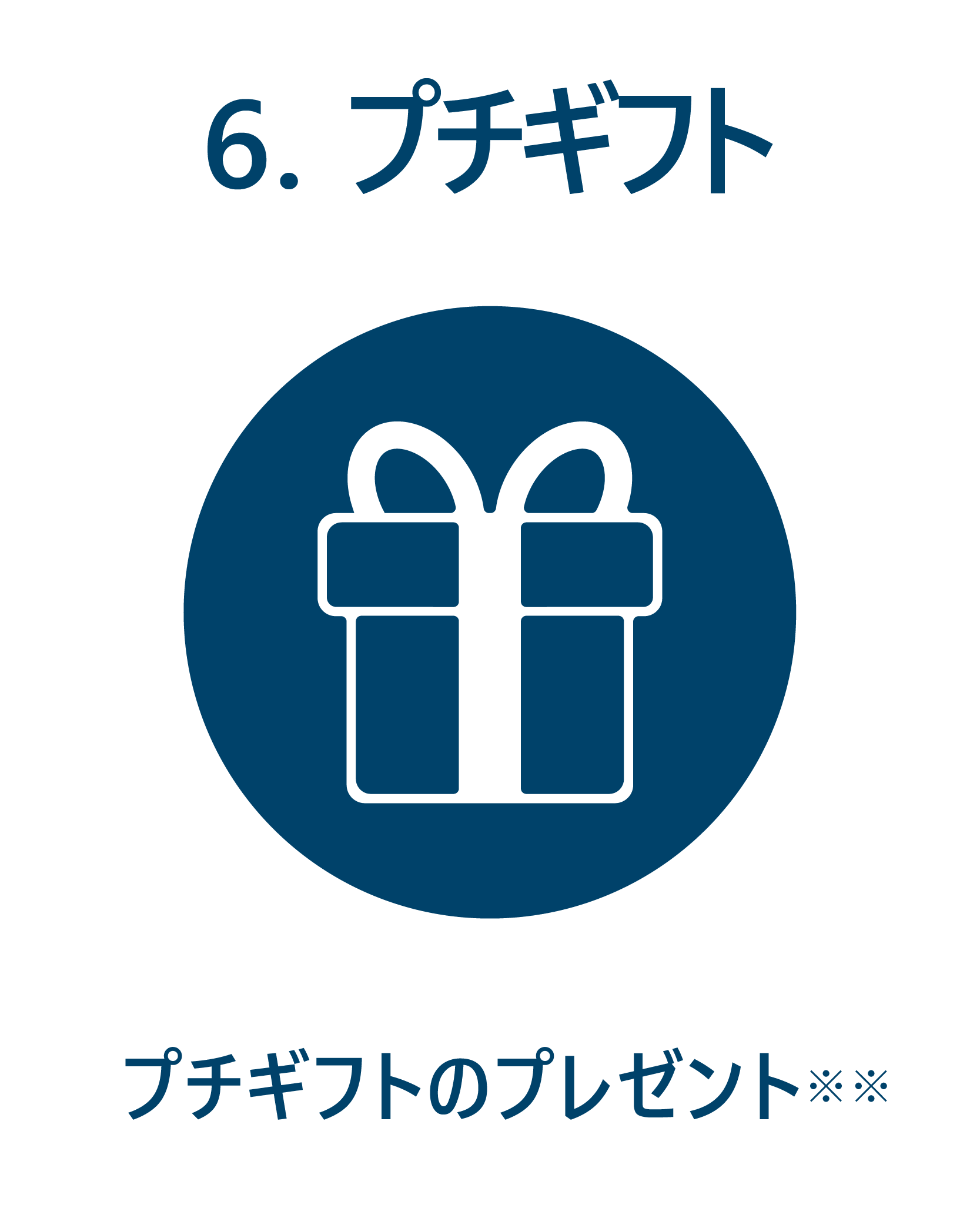 プチギフト：プチギフトのプレゼント